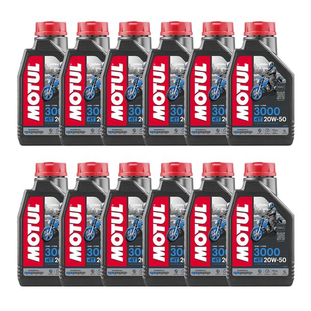 Olio Motul 3000 4T 20W-50 4 tempi, 12 pezzi, 1 l