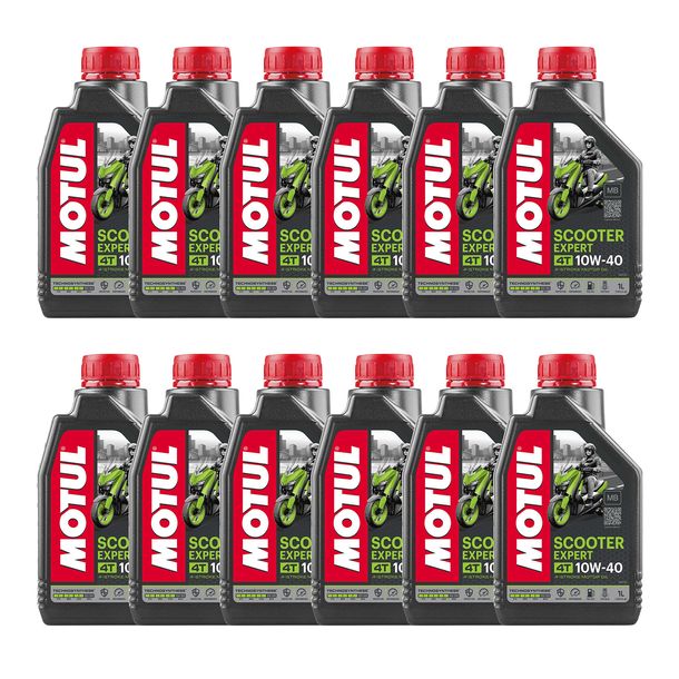 Aceite de motor Motul Scooter Expert 4T 10W-40 MB de 4 tiempos con tecnosíntesis, 1 L