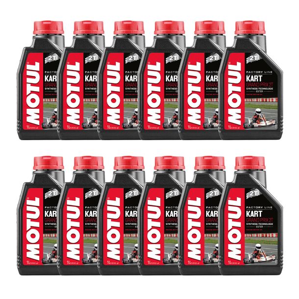 12x Motul Kart Grand Prix 2-Stroke Kart Engine Oil Go-Kart 1L