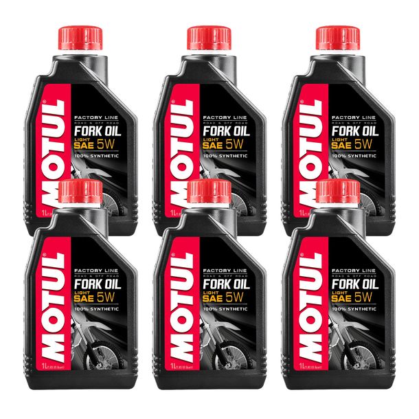 6 x Motul Fork Oil FL Light Fork Oil 5W 1L