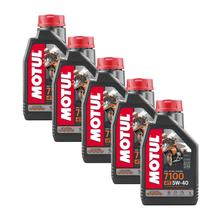 5x Motul 7100 4T 5W-40 4-Takt Hochleistungs Motoröl mit Synthese Technologie 1L