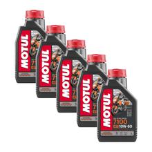5x Motul 7100 4T 10W-60 4-Takt Hochleistungs Motoröl mit Synthese Technologie 1L