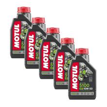5x Motul 5100 4T 10W-50 4-Takt Motoröl mit Technosynthese 1L