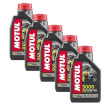 5x Motul 5000 4T 10W-40 4-Takt Motoröl mit HC-Tech Technologie 1L