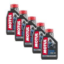 5 x olio motore Motul 3000 4T 10W-40 a 4 tempi, 1 l