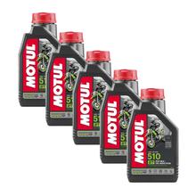 Aceite de motor Motul 510 2T de 2 tiempos con tecnosíntesis, 5 unidades, 1 litro