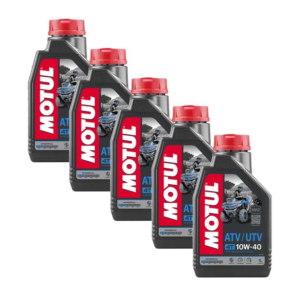 Aceite de motor Motul ATV-UTV 10W-40 de 4 tiempos, 5 unidades, 1 L