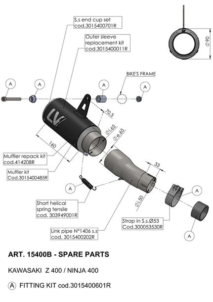 Damping wool LeoVince exhaust damping wool, 800 Plus, 450g for LV CORSA