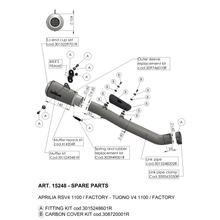 Supporto scarico LeoVince Ricambio scarico Set viti di fissaggio per Aprilia RSV4 1100