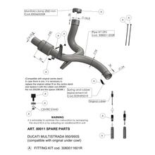 Supporto scarico LeoVince Ricambio scarico Set viti di fissaggio per Ducati Multistrada