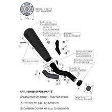 Supporto scarico LeoVince Ricambio scarico Set viti di fissaggio per Honda CMX 500 Rebel