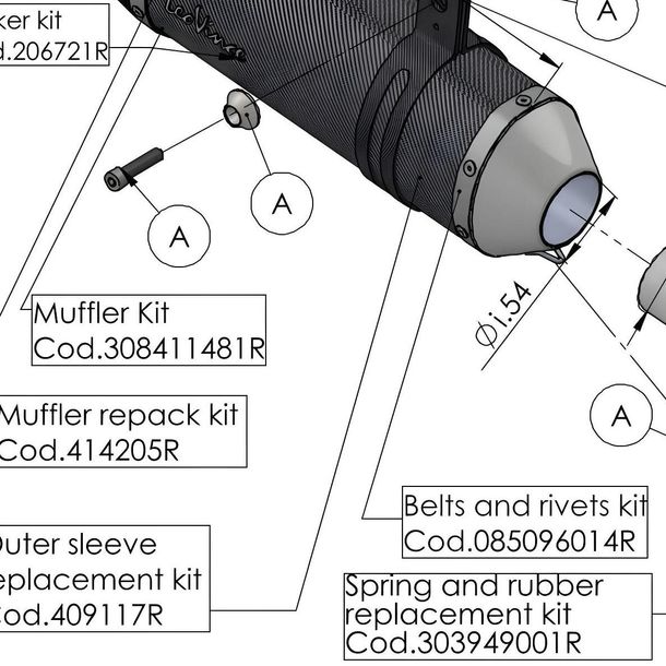 Auspuffhalterung LeoVince Haltesatz Auspuffanlage für