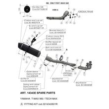 Supporto scarico LeoVince Ricambio scarico Set viti di fissaggio per Yamaha T-Max 530 - 560
