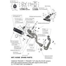 Auspuffrohr LeoVince Auspuff-Ersatzteil Verbindungsrohr für Yamaha Tracer 700