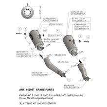 Exhaust pipe LeoVince exhaust replacement part connecting pipe 1230, right