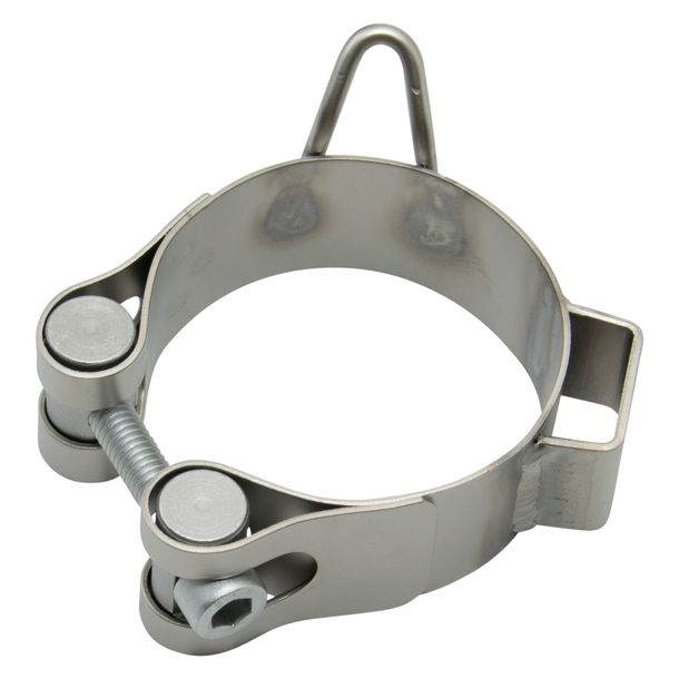 LeoVince Exhaust Clamp Exhaust Replacement Part Exhaust Bracket, Stainless Steel, Ø 51mm