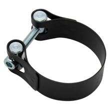 Auspuffschelle LeoVince Auspuff-Ersatzteil Klemme Auspuffhalterung, Edelstahl schwarz, Ø 53mm