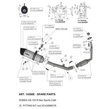 Auspuffhalterung LeoVince Auspuff-Ersatzteil Haltesatz, Edelstahl, 3,0mm für Honda CR 125 R