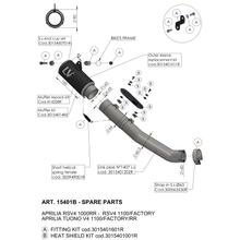 Koncový tlumič výfuku LeoVince, náhradní díl, černý, 160mm, pravý pro LV CORSA