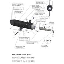 Układ wydechowy LeoVINCE LV ONE EVO zestaw części zamiennych do tylnego tłumika, czarny, Ø 50mm 370mm