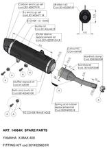 Koncový tlumič LeoVince náhradní díl výfuku, černá, 370mm, pravá strana pro LV ONE