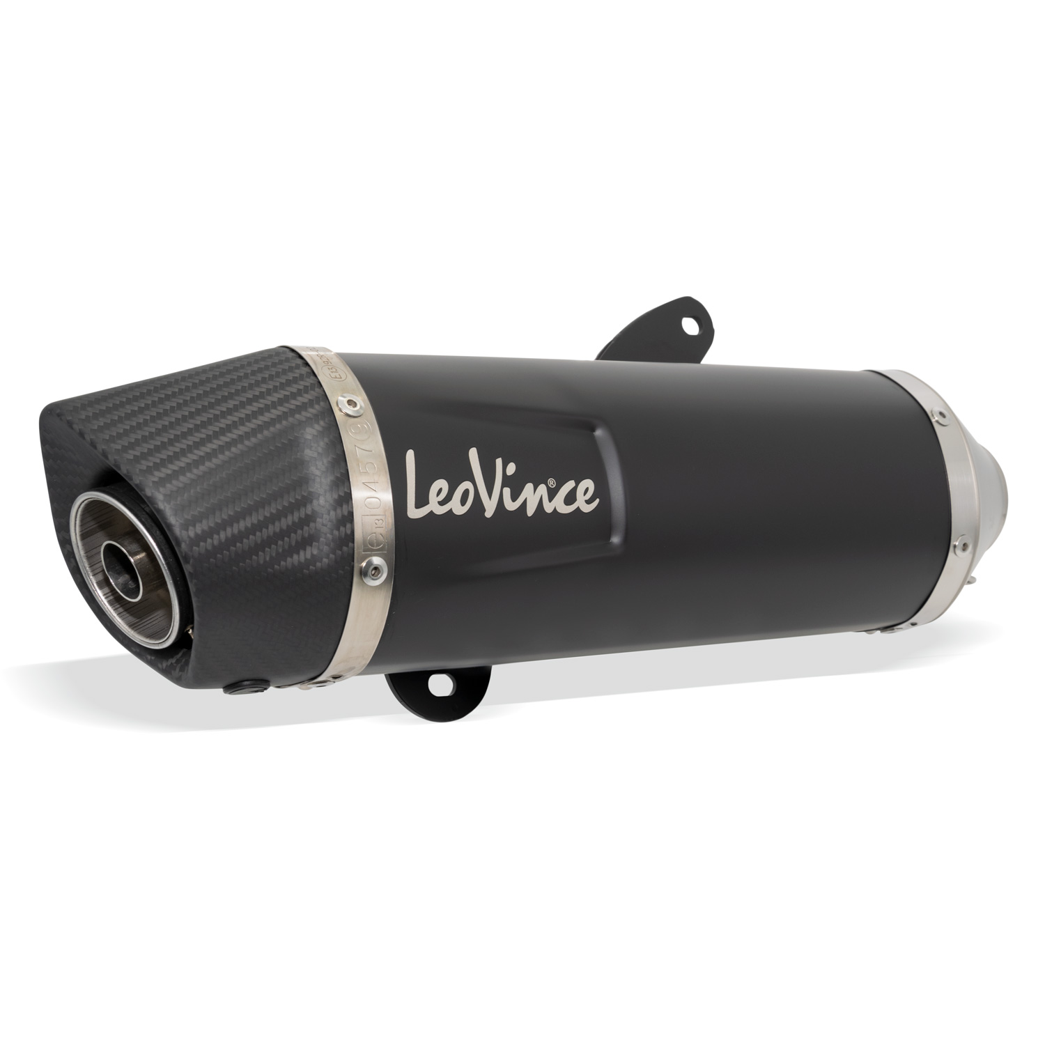 Endschalldämpfer LeoVince Auspuffanlage LV ONE schwarz Ø 54mm 300mm rechts