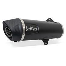 LeoVince Exhaust Replacement Part 10440, black, 370mm 75mm > 52mm, right