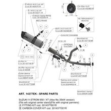 LeoVince Exhaust Replacement Part 10440, Stainless Steel, 370mm 75mm > 52mm, right