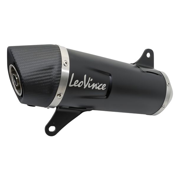 LeoVince exhaust replacement part, black end silencer