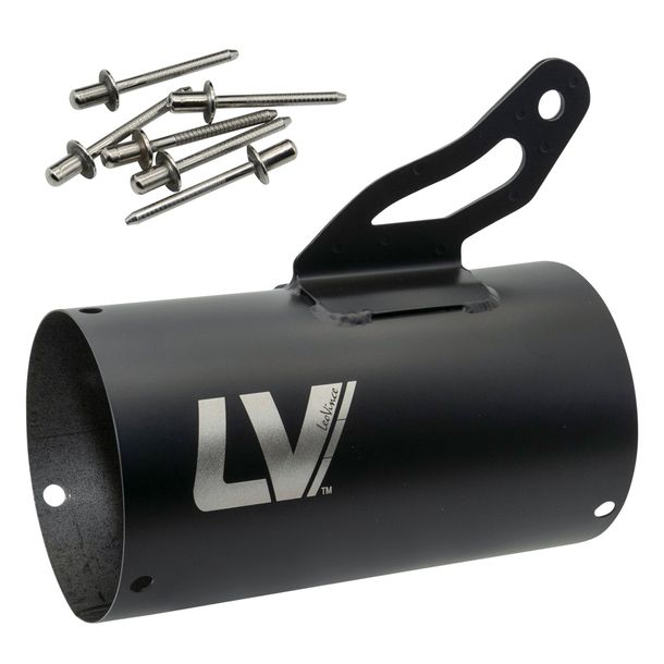 Housse de silencieux LeoVince Pièce de rechange d'échappement Housse de silencieux d'extrémité, noir, 160mm, droite pour LV CORSA