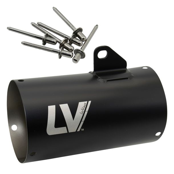 Housse de silencieux LeoVince Pièce de rechange d'échappement Housse Silencieux d'extrémité, noir, 160mm, droite pour LV CORSA, Yamaha R6
