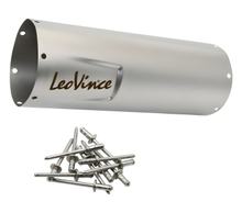 Copertura del silenziatore LeoVince, ricambio per scarico, copertura del silenziatore finale, acciaio inox, 300 mm per LV ONE 4 ROAD