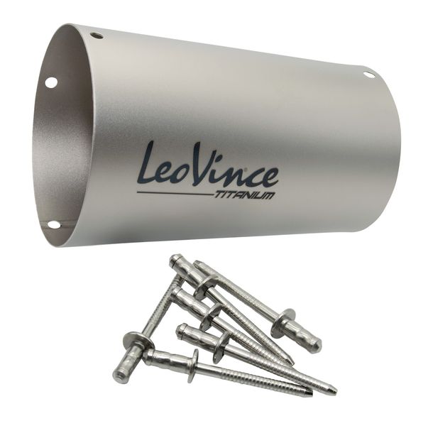 Schalldämpferhülle LeoVince Auspuff-Ersatzteil Hülle Endschalldämpfer, Titanium, 160mm, rechts für LV-10
