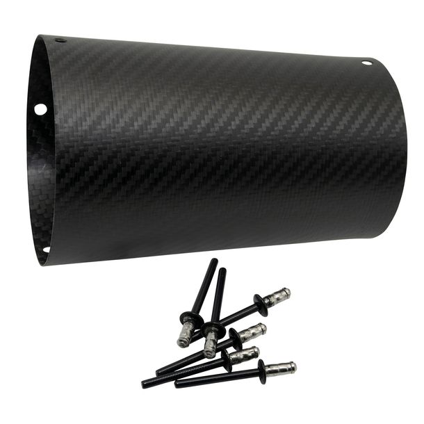 Schalldämpferhülle LeoVince Auspuff-Ersatzteil Hülle Endschalldämpfer, Carbon, 160mm, links
