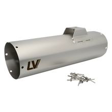 Copertura silenziatore LeoVince ricambio scarico copertura silenziatore finale, acciaio inossidabile 370mm, destra