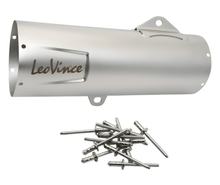 Tlumič výfuku LeoVince náhradní díl výfuku, Plášť koncového tlumiče, Nerezová ocel, 370mm, pravý