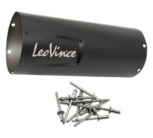 Tlumič výfuku LeoVince - náhradní díl výfuku, kryt koncového tlumiče, černý, 270mm, pravý