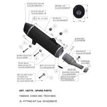Copertura silenziatore LeoVince ricambio scarico copertura silenziatore finale, nero, 370mm