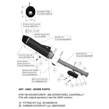 Copertura silenziatore LeoVince ricambio scarico copertura silenziatore finale, nero, 370mm