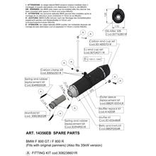 Copertura silenziatore LeoVince ricambio scarico copertura silenziatore finale, nero, 370mm, sinistra