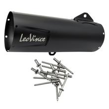 Tlumič výfuku LeoVince - náhradní díl výfuku, kryt koncového tlumiče, černá, 370mm, pravá strana