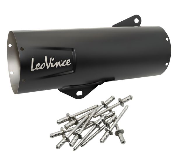 LeoVince uitlaat demperbekleding vervangingsonderdeel demper einddemper, zwart, 370mm, rechts