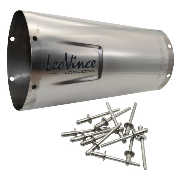 LeoVince Silencer Cover Exhaust Replacement Part Cover End Silencer, Titanium, 270mm