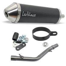 Endschalldämpfer LeoVince X-FIGHT mit Zulassung, Carbon, Edelstahl Kappe für Rieju MRT 50 / MRT Pro / MRT SM Pro Bj. 2021 - 2023 E5