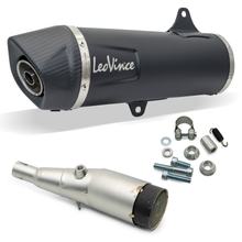 Endschalldämpfer LeoVince NERO mit Katalysator & Zulassung, Edelstahl schwarz, Carbon Kappe für Honda Forza 350 Bj. 2021 - 2024 E5