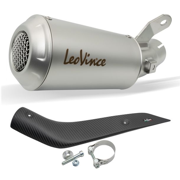 Silenciador final LeoVince LV-10 homologado, acero inoxidable y protector térmico de carbono para Suzuki GSX-S 1000 año 2021 - 2026 E5 / E5+ / 950 año 2021 - 2023 E5