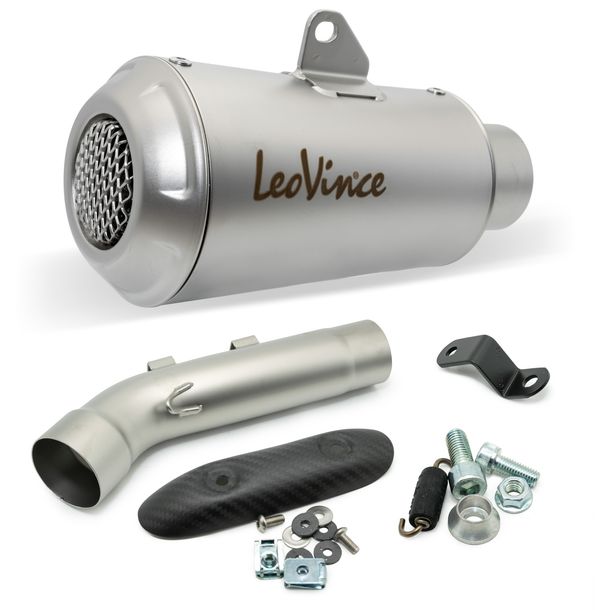Silencieux d'échappement LeoVince LV-10 avec homologation, acier inoxydable & écran thermique en carbone pour Benelli 752 S ann. 2019 - 2024 E4 / E5