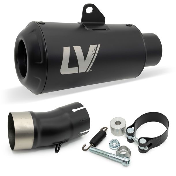 Endschalldämpfer LeoVince LV-10 FULL BLACK mit Zulassung, Edelstahl schwarz für Honda CB 1000 R Neo Sports Café Bj. 2018 - 2024 E4 / E5