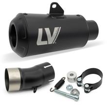 Endschalldämpfer LeoVince LV-10 FULL BLACK mit Zulassung, Edelstahl schwarz für Honda CB 1000 R Neo Sports Café Bj. 2018 - 2024 E4 / E5