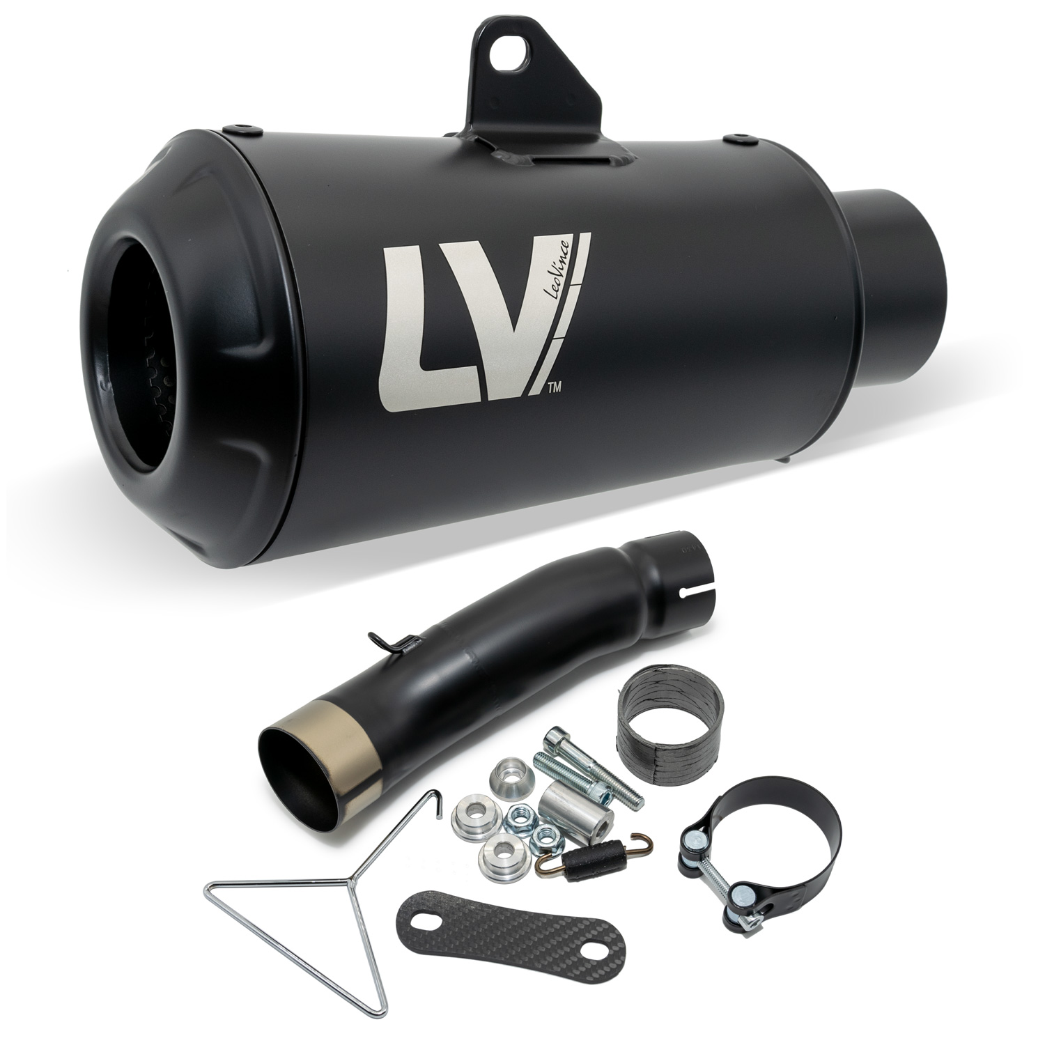 Rear silencer LeoVince SLIP-ON SBK LV-10 FULL BLACK, stainless steel black  for CF Moto CL-X Heritage / Sport